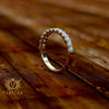 0.7ct Brilliant Diamond Half Eternity 14k Gold Band - 01MY01